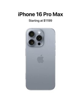 Dự kiến giá bán iPhone 16 Pro Max