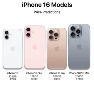 Dự kiến giá bán iPhone 16 Series